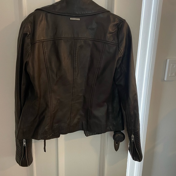 Leather biker jacket - Picture 3 of 7